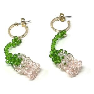 New Anthropologie Beaded Flower Drop Earrings